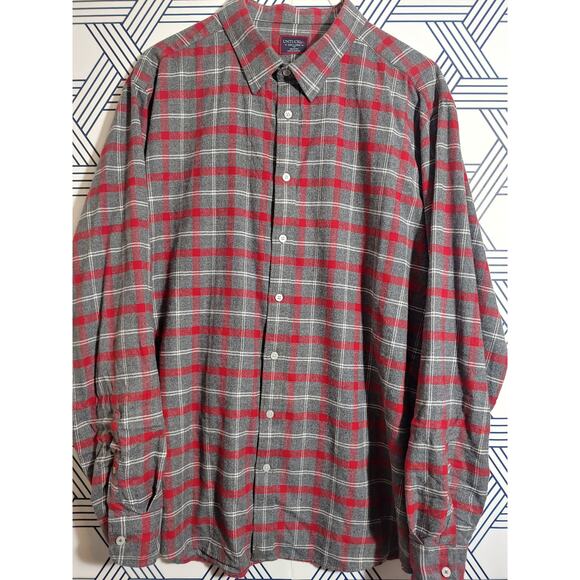 Mens Untuckit Plaid Flannel Button Front Size XXXL - Picture 1 of 3